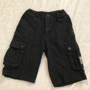 Boys Black Cargo Shorts